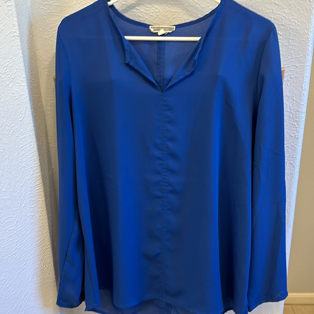 Blue lightweight blouse